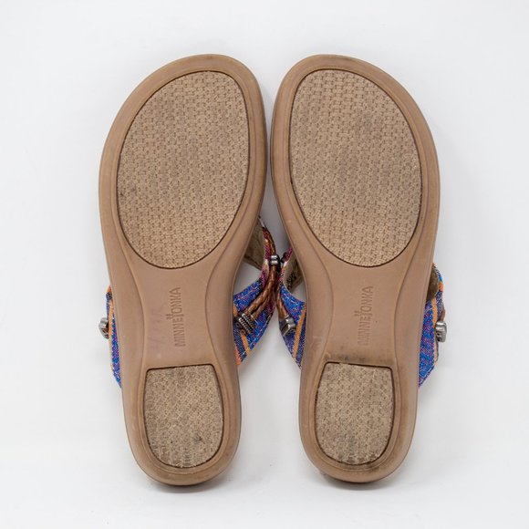 Minnetonka Flip Flop Thong Sandals Multicolor Aztec Charm Womens Size 7 5905954 - Picture 4 of 4